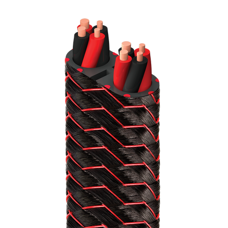 AudioQuest Rocket 33 - ROCK33CS164 Black PVC with Red Stripes (In-Wall Rated) 164 ft = 50m
