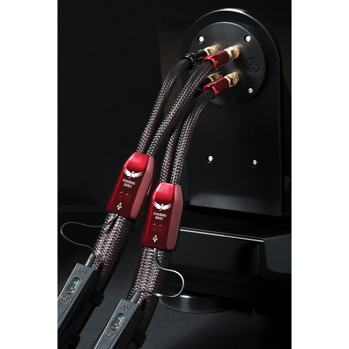 AudioQuest FireBird BASS - FBIRDBASS8BS 8 ft = 2.4 m Pair 2 x Bananas > 2 x Bananas