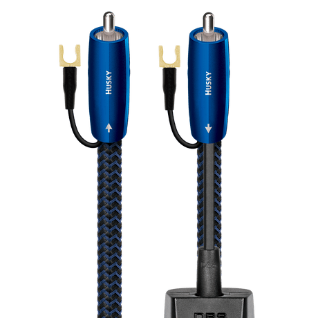 AudioQuest Husky RCA - HUSKY02 2 m = 6 ft 6 in Blue on Black Braid