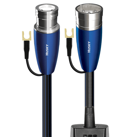 AudioQuest Husky XLR - HUSKY02X - PVC 2 m = 6 ft 6 in CL3/FT4 Rated Black PVC with Blue Stripes