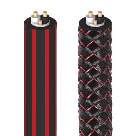 AudioQuest Red River - RRIVER328 328 ft = 100 m Black PVC with Red Stripes