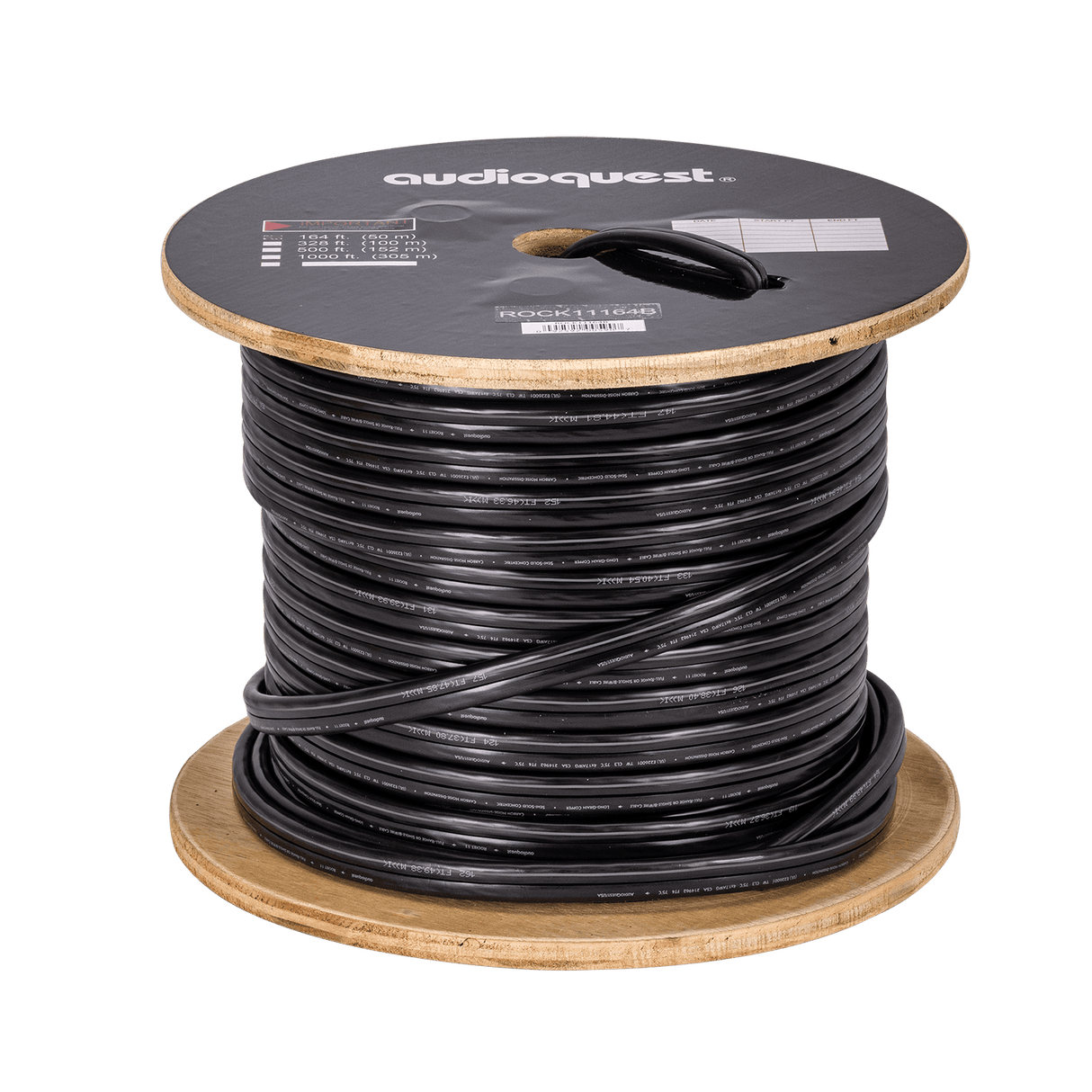 AudioQuest Rocket 11 - ROCK11164B 164 ft = 50 m Black PVC