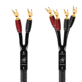 AudioQuest Rocket 44 Single BiWire - ROCK448SSG 8 ft = 2.4 m Pair - Braid Jacket 2 x Multi - Spades > 4 x Multi - Spades - Gold