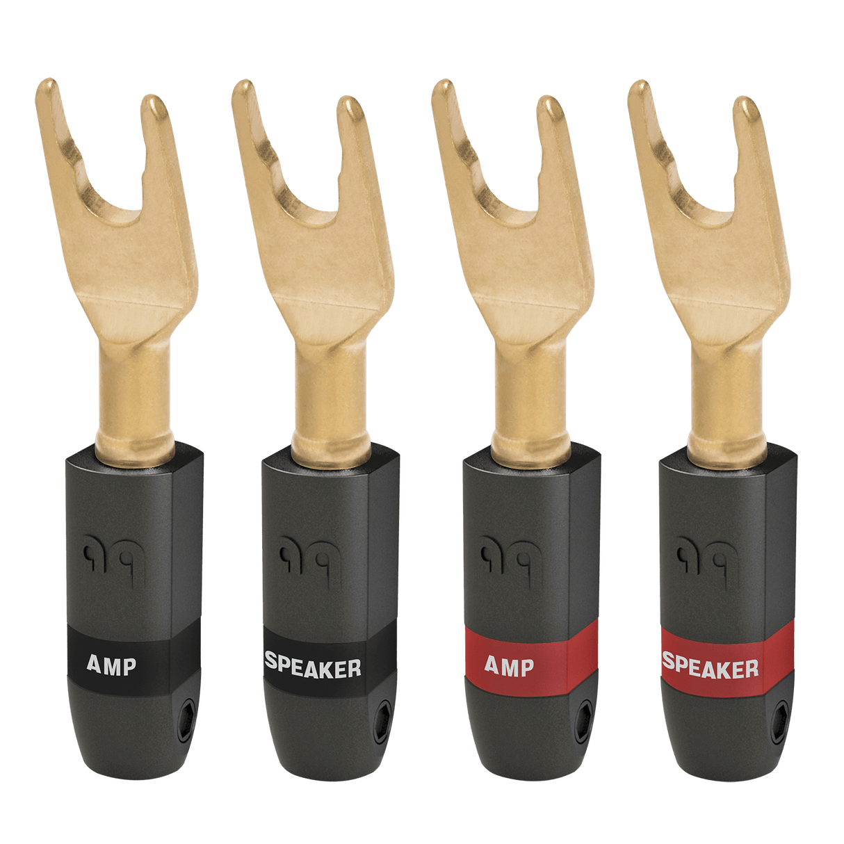 AudioQuest SureGrip® 300 Multi - Spade - SPADE3004S Set of 4 Silver