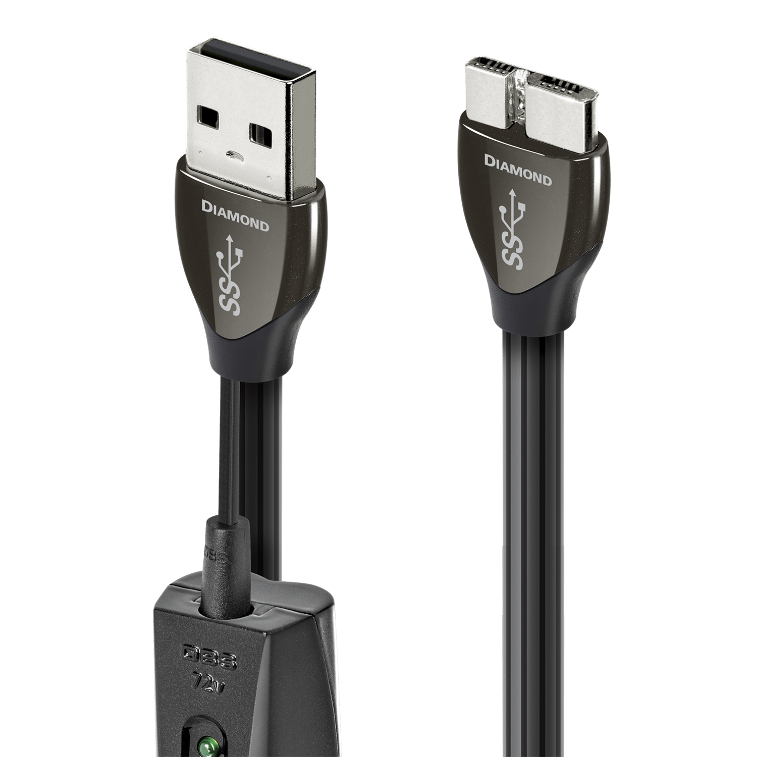 AudioQuest Diamond USB-A 3.0 > Micro B 3.0 - USBDIA30.75MI 0.75 m = 2 ft 6 in