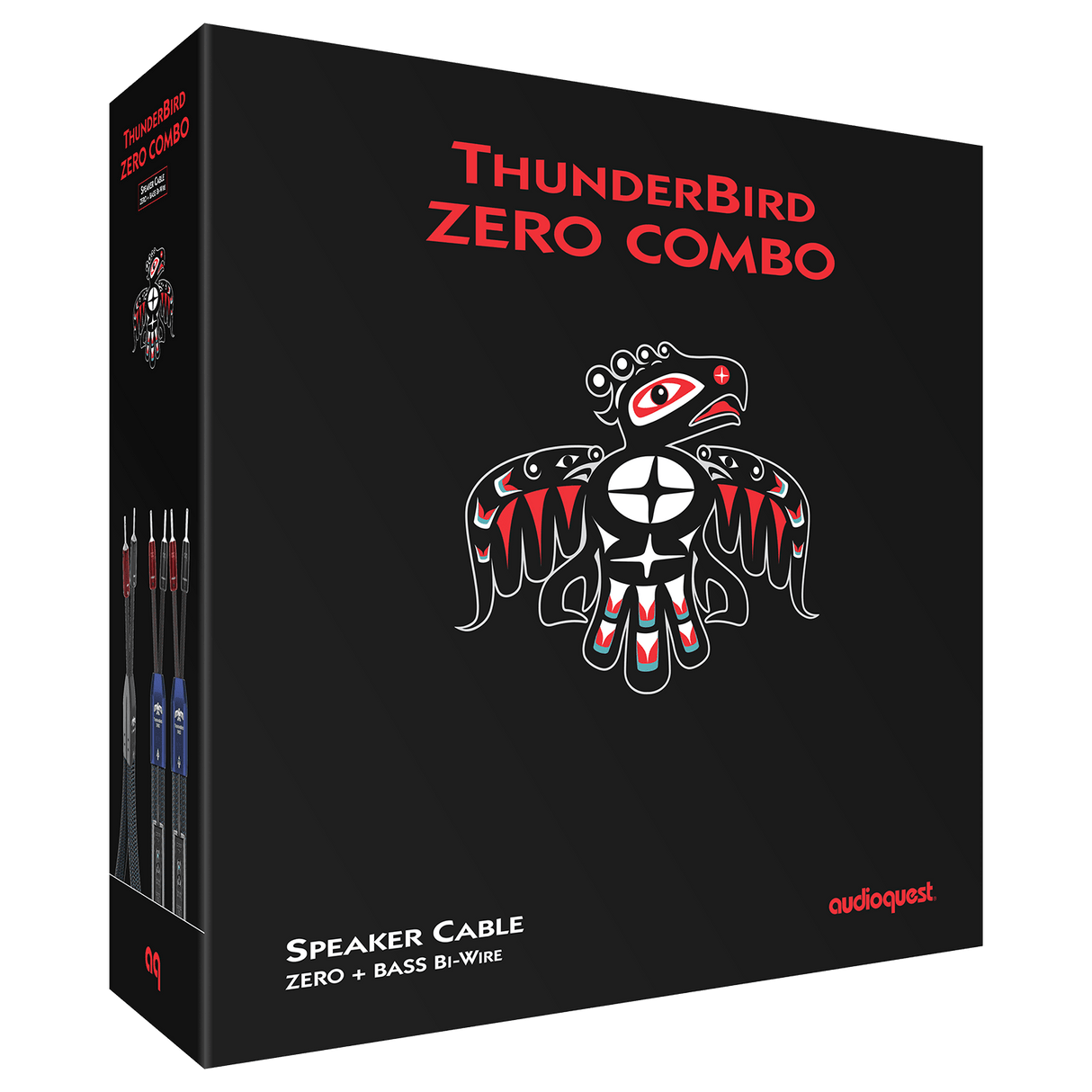 AudioQuest ThunderBird ZERO BiWire COMBO - TBIRDBW8PR-USUS 8 ft = 2.4 m Pair 2 x U-Spades > 4 x U-Spades