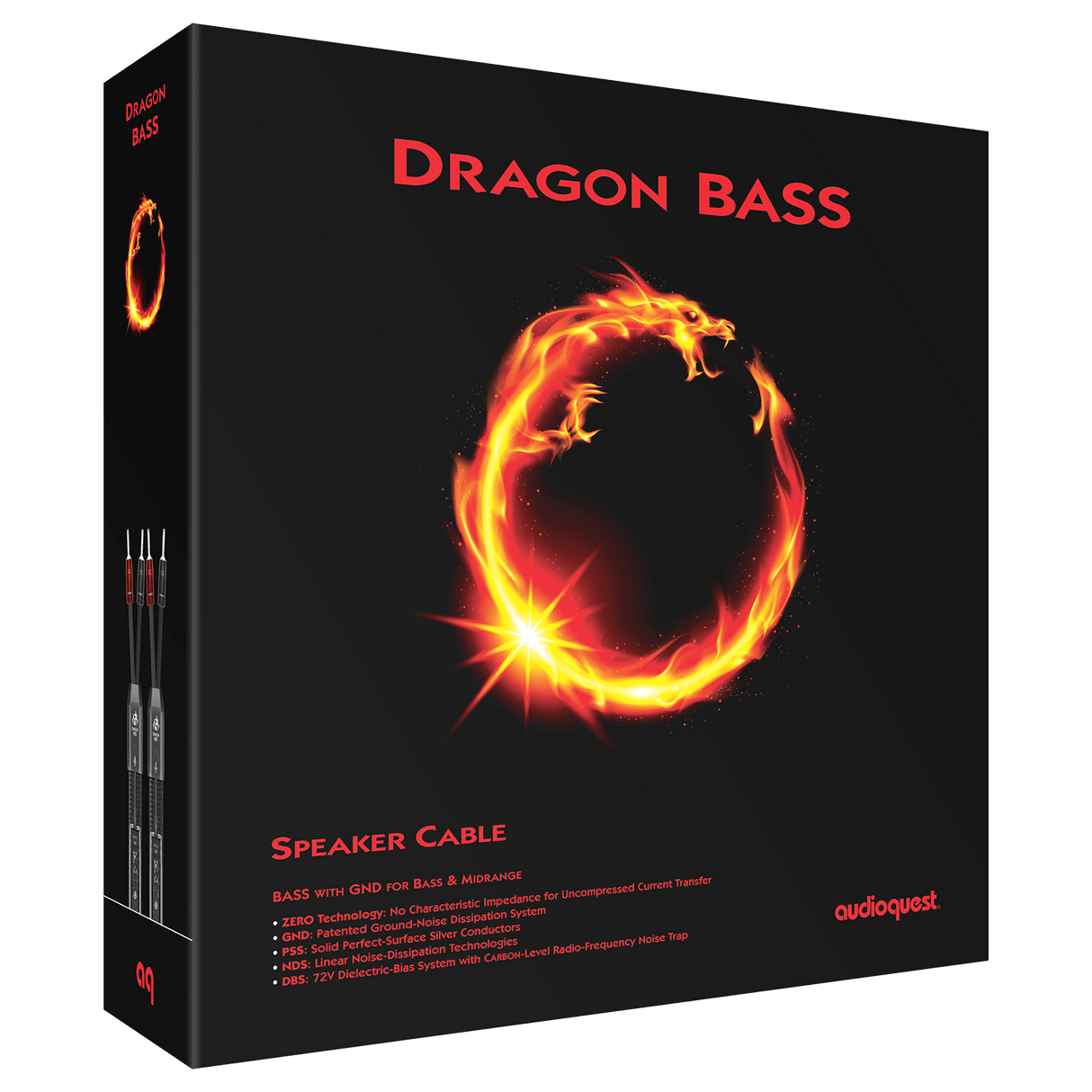 AudioQuest Dragon BASS - DRAGONBASS8PR-USUS 8 ft = 2.4 m Pair 2 x U-Spades > 2 x U-Spades